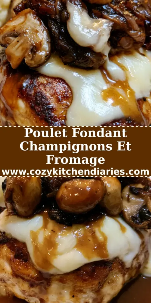 Poulet Smothered : La Recette Ultime au Fromage Fondu et Sauce Brune 4 Gros plan d'un poulet smothered nappé de fromage fondu, oignons et sauce brune sur purée. (poulet smothered)