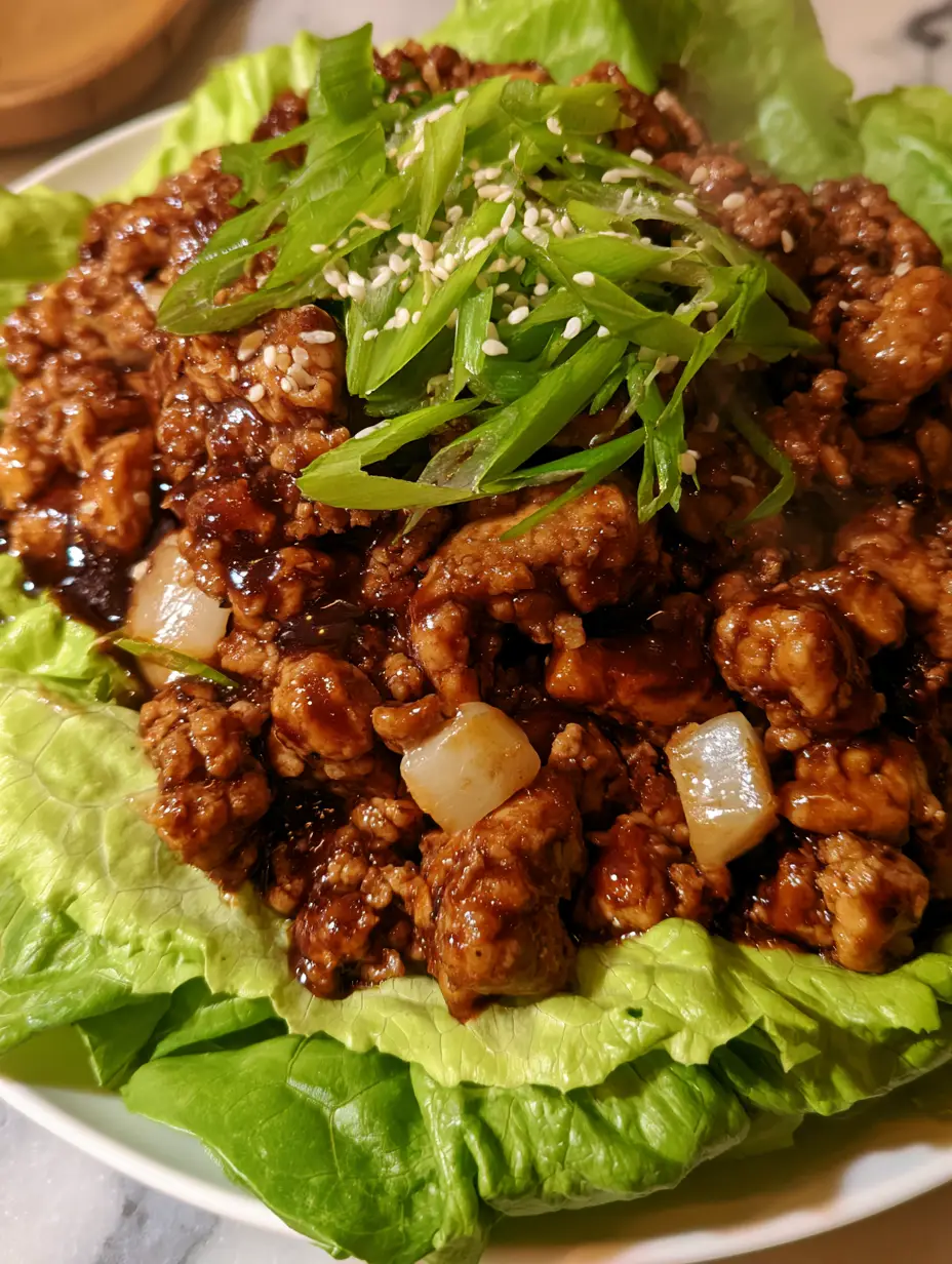 Photo réaliste de wraps poulet laitue fumants sur un comptoir en marbre avec une cuillère en bois.